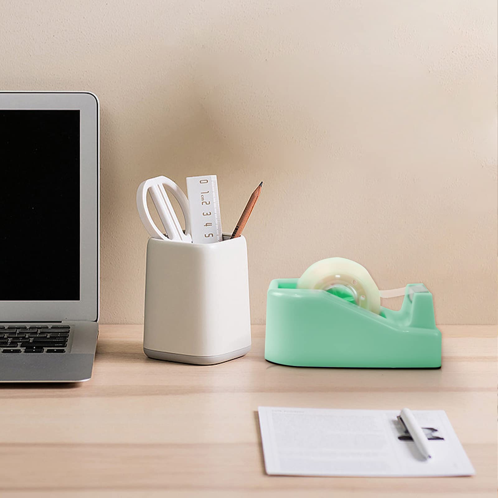 Desktop Tape Dispenser Adhesive Roll Holder with Weighted Nonskid Base, 1Pcs (Tape not Included)