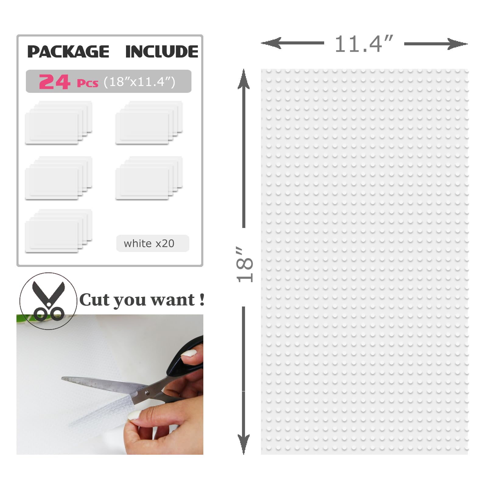 Washable Fridge Liner Mats Covers Pads for Glass Shelf Cupboard Cabinet Drawer Home Kitchen Accessories Organization, 12Pcs Refrigerator Liners