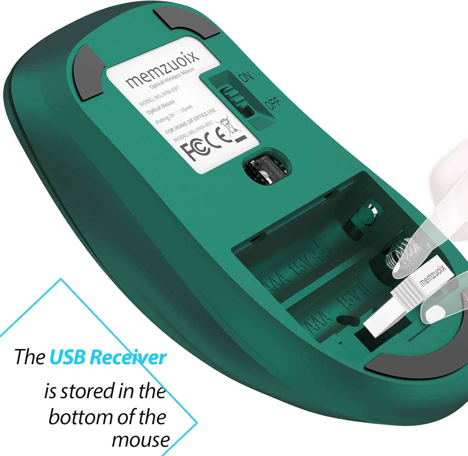 Portable Computer Wireless Mouse for Laptop, PC, Desktop, MacBook, 5 Buttons