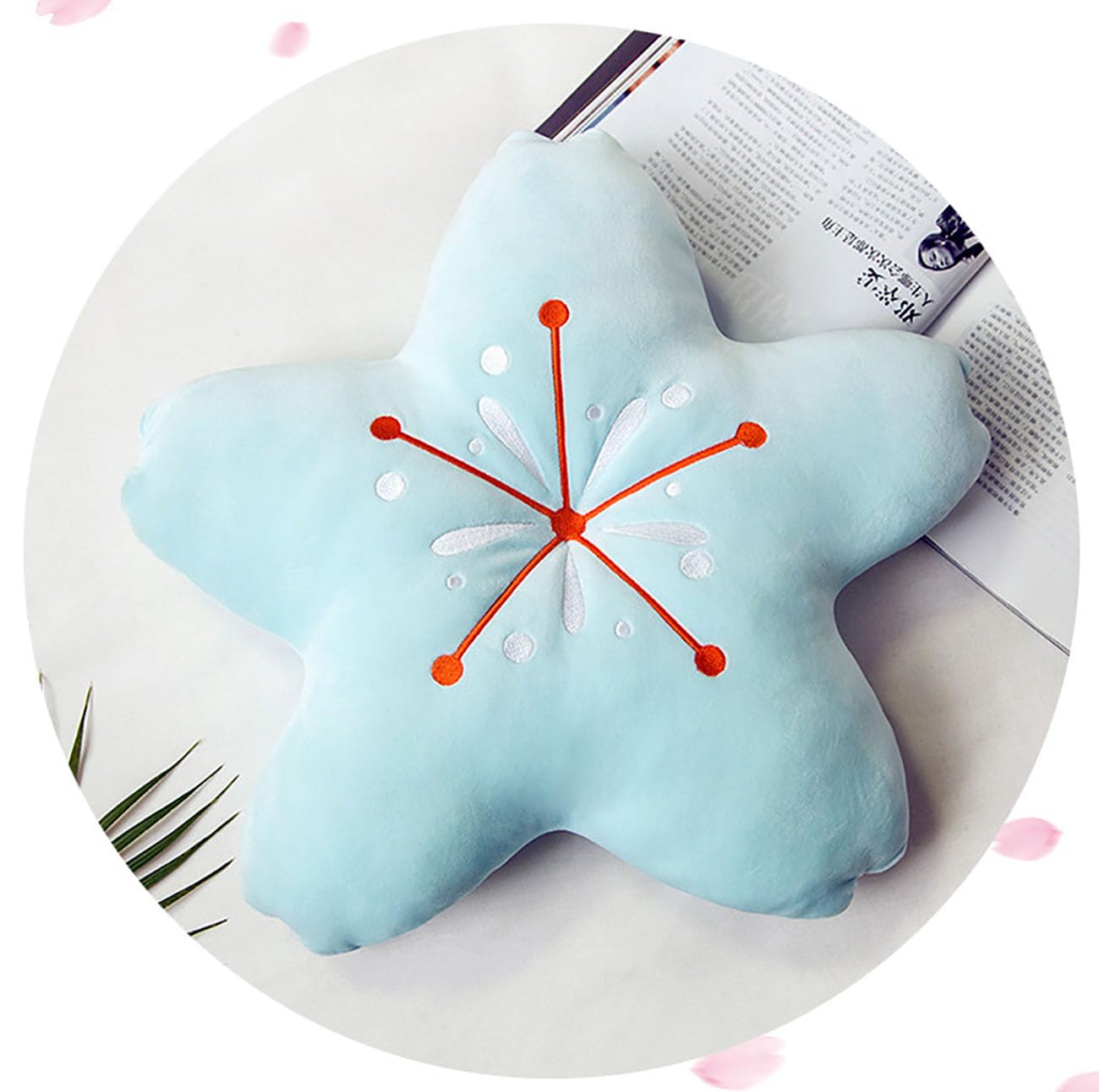 Cherry Blossom Plush Throw Pillow Living Room Sofa Pillow Flower Chair Cushion Throw Pillow 15.74 * 15.74