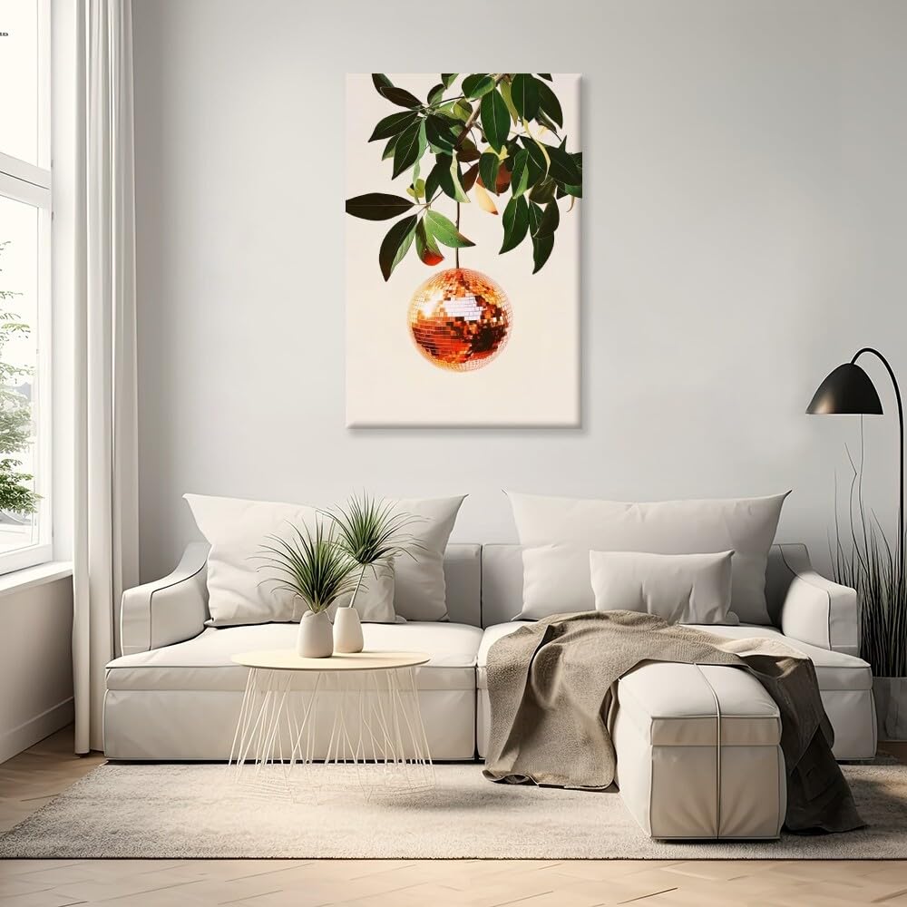 Disco Ball Fruits Canvas Print â€?Trendy Glam Wall Art