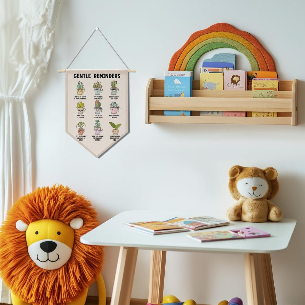 Preppy Positive Affirmations Wall Hanging Pennant Flag â€?Aesthetic Decor for Classroom, Bedroom, or Home