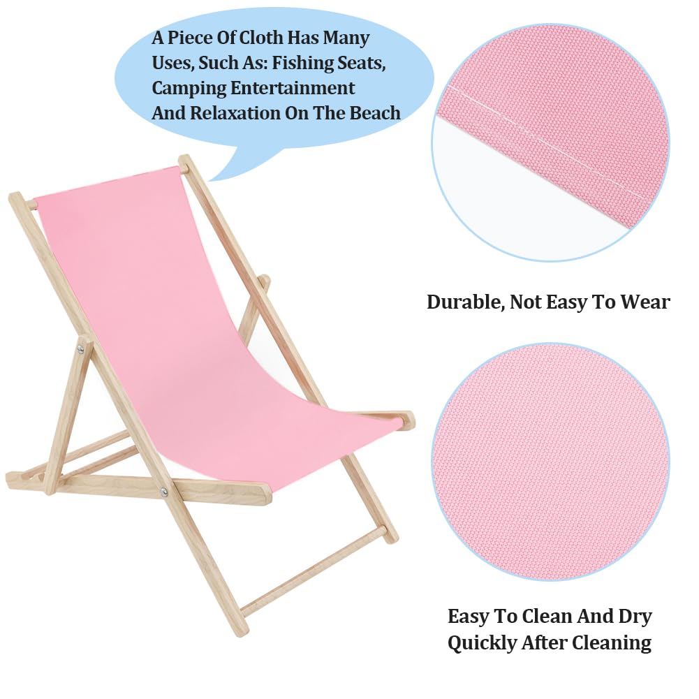 Cute 1pcs Beach Sling Chair Replacement Lawn Chair Webbing Chair Oxford Cloth 435 * 1165mm Outdoor Patio Foldable Chaise Lounge Chair Fabric