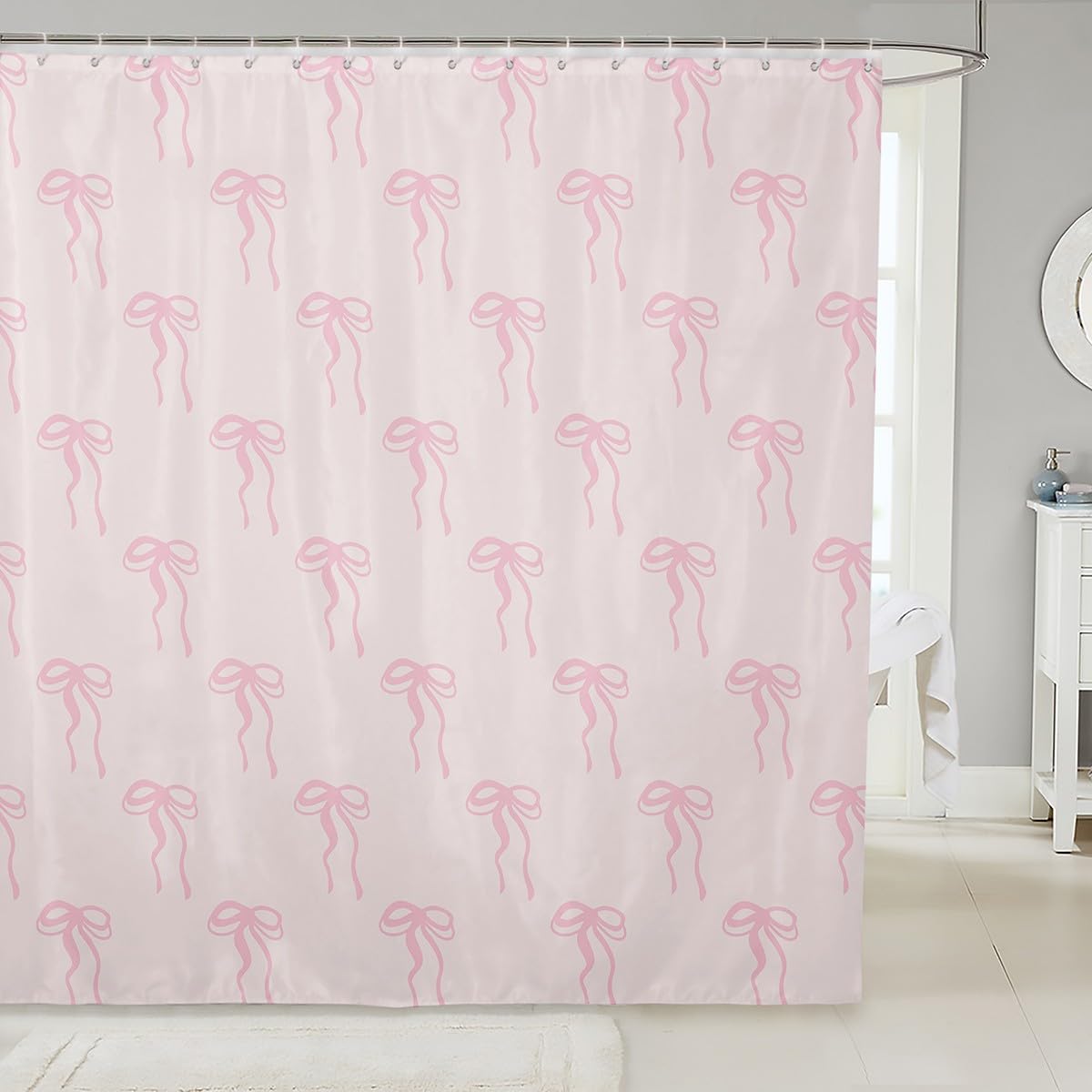 Kawaii Ribbon Bow 72" Wx72 L Shower Curtain