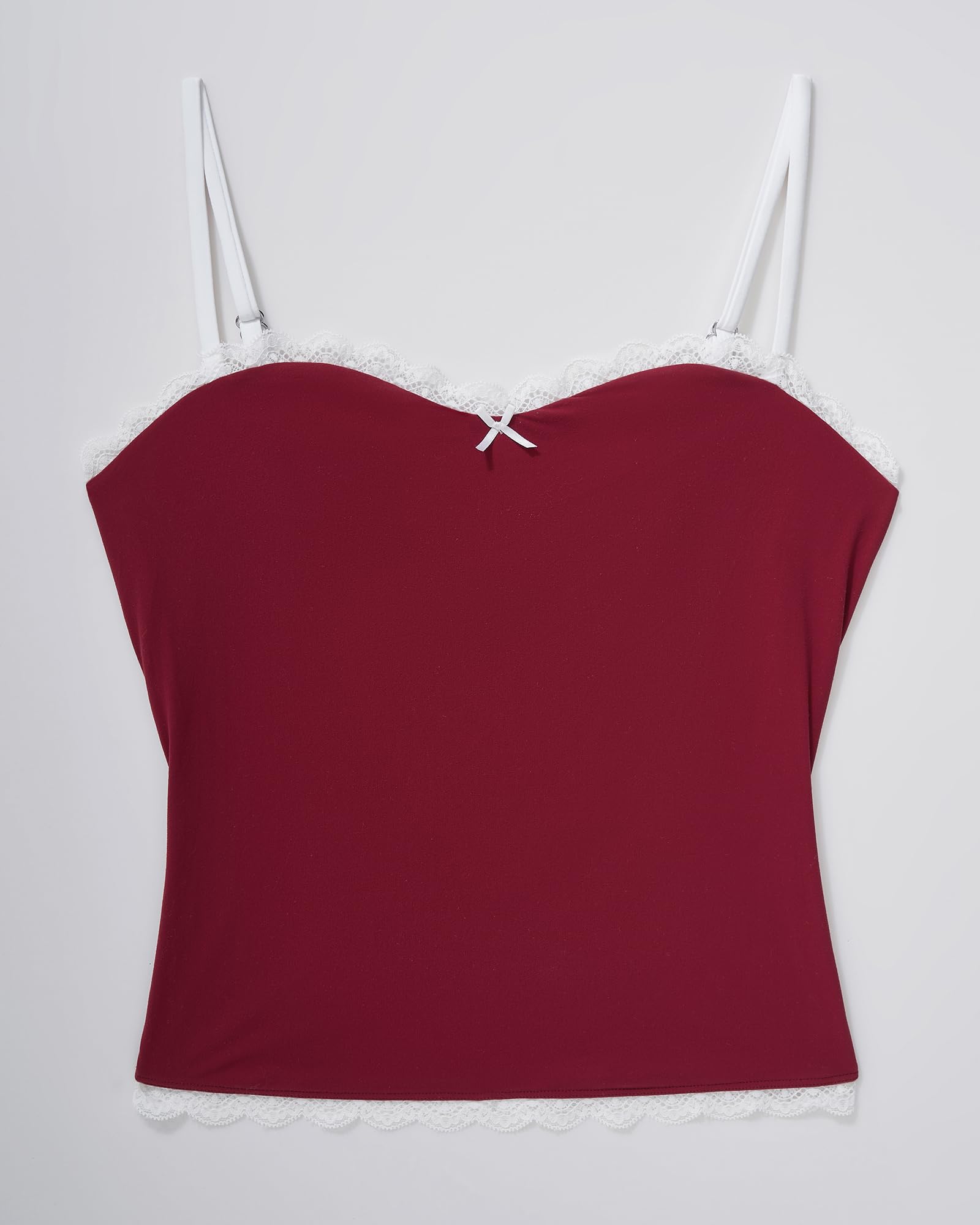 Lace Tank Tops for Women Sexy Double Lined Y2K Going Out Basic Cami Shirt