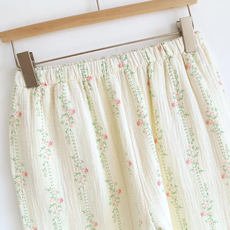 Women Linen Set Coquette Womens Pajamas Set - Old Money Aesthetic Lounge Sets