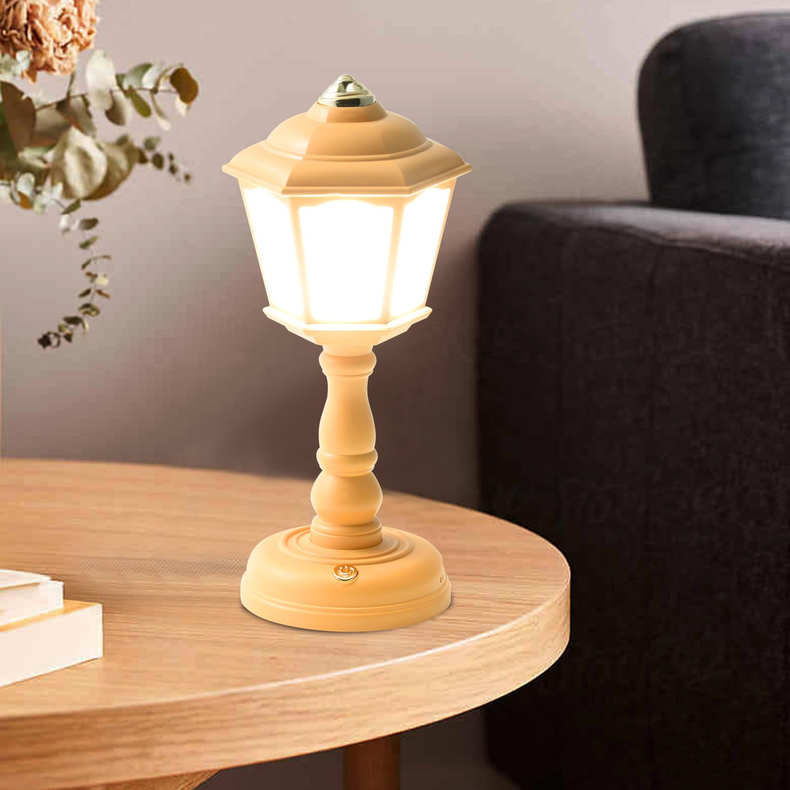 Mini Desk lamp Vintage, LED Desk Lamp USB Charging Port