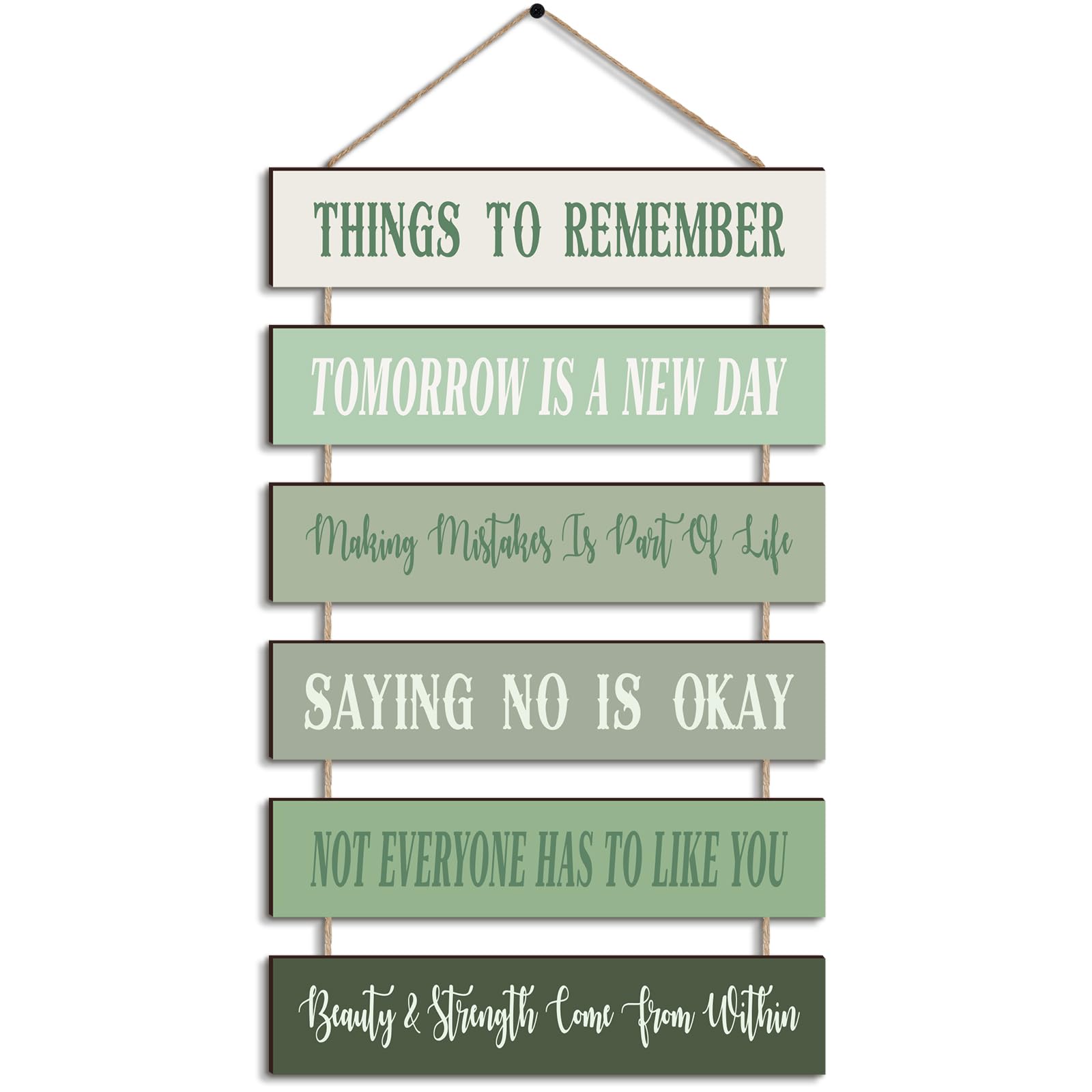 Cute Preppy Inspirational Wall Art - Positive Quotes Wall Decor Wooden Room Sign