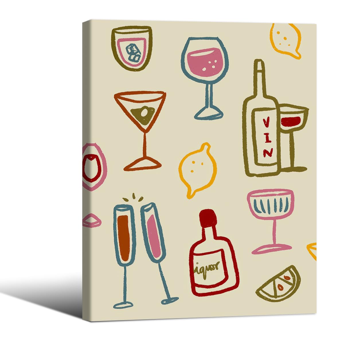 Modern Italian Kitchen Colorful Wall Art