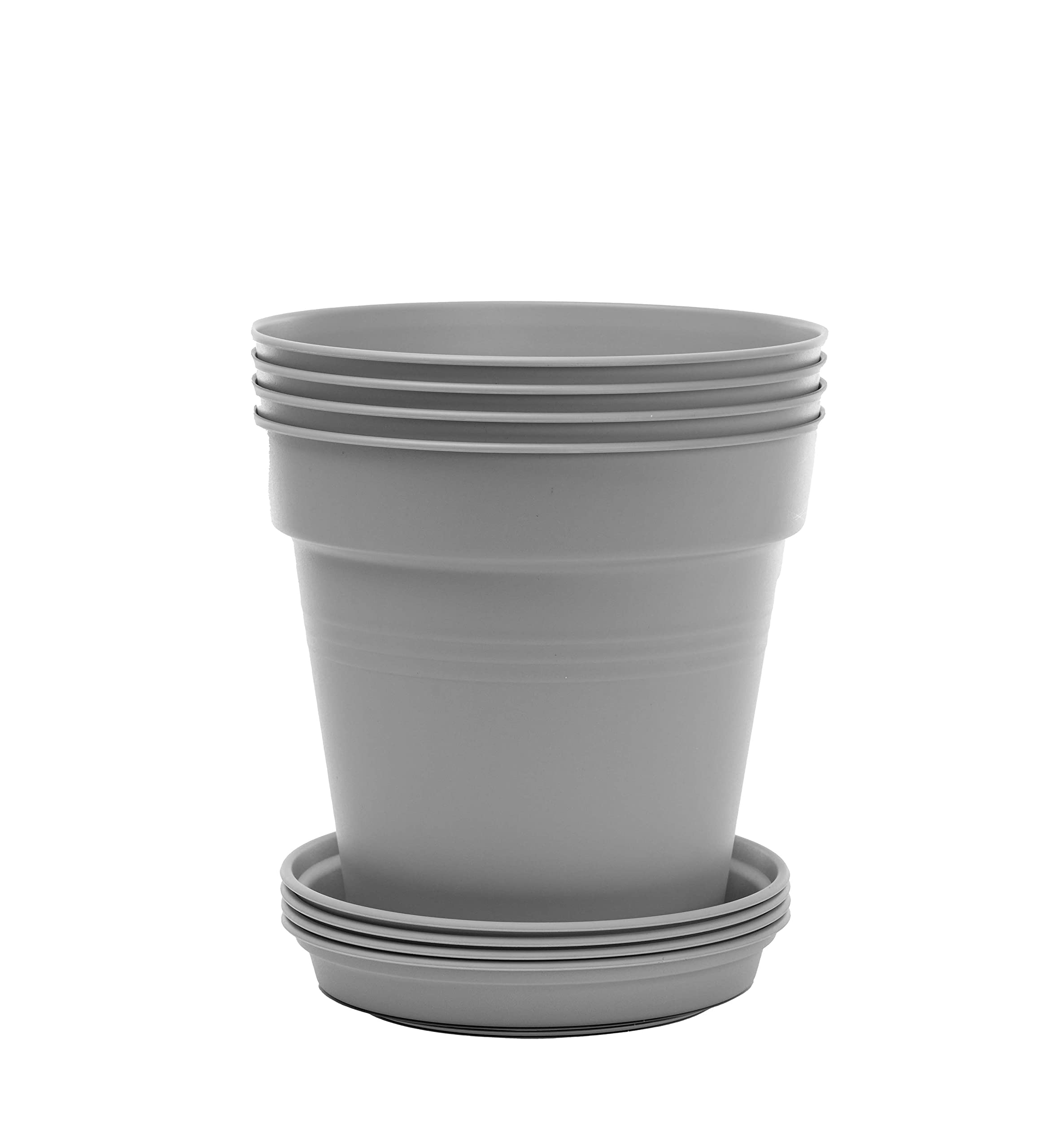 Home Garden Pots 4pk - Flowers, Herbs, Plants, Indoor, Outdoor, Colorful, 13cm Diameter (5in))