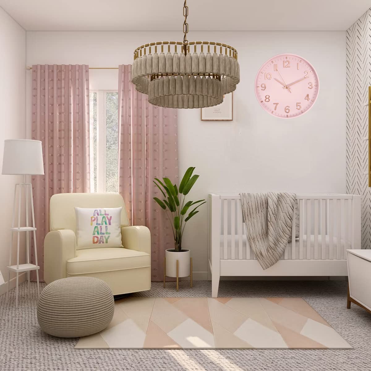 Wall Clocks Battery Operated - 12 inch Silent Non Ticking Modern