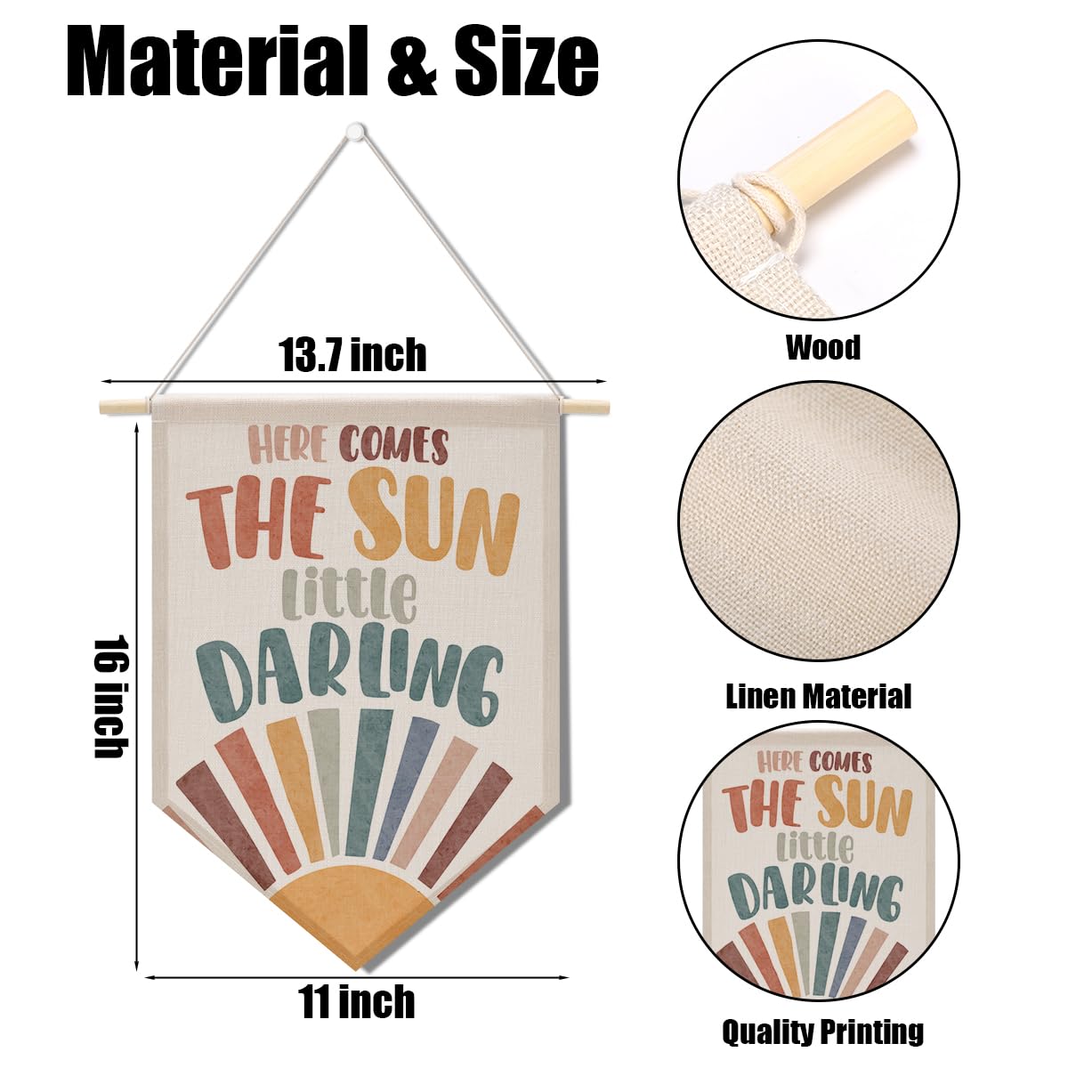 Preppy Positive Affirmations Wall Hanging Pennant Flag â€?Aesthetic Decor for Classroom, Bedroom, or Home