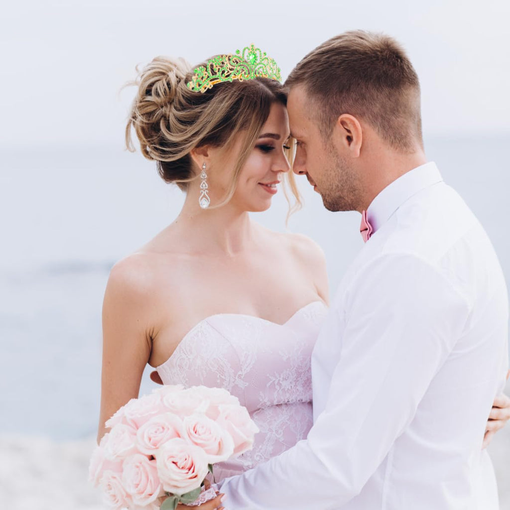 Princess Crystal Tiara Crown Headband Elegant Crown With Combs