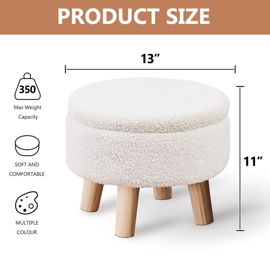 Round Footrest with Soft Padded Seat,