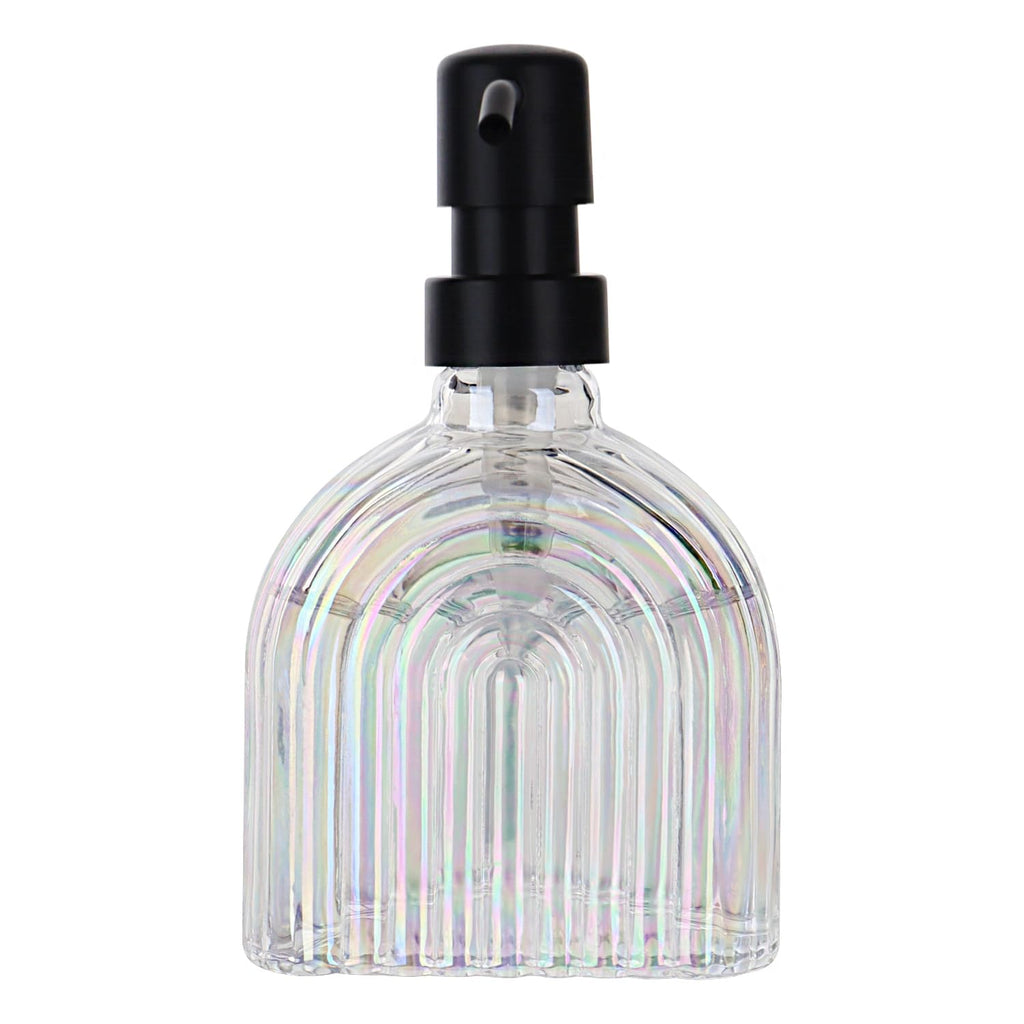 Glass Soap Dispenser Bathroom, 9 Oz Kitchen Soap Dispenser, Refillable Liquid Modern Soap Dispenser for Hand Soap, Lotion Dispensers Bottle