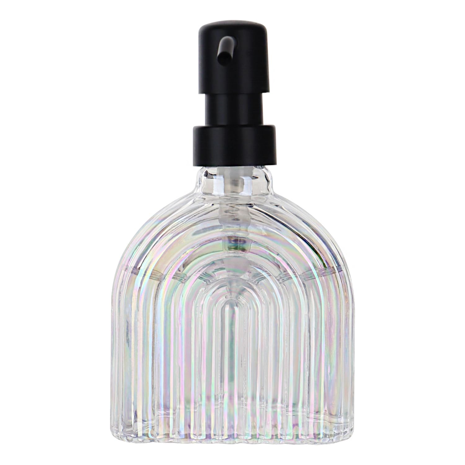 Glass Soap Dispenser Bathroom, 9 Oz Kitchen Soap Dispenser, Refillable Liquid Modern Soap Dispenser for Hand Soap, Lotion Dispensers Bottle