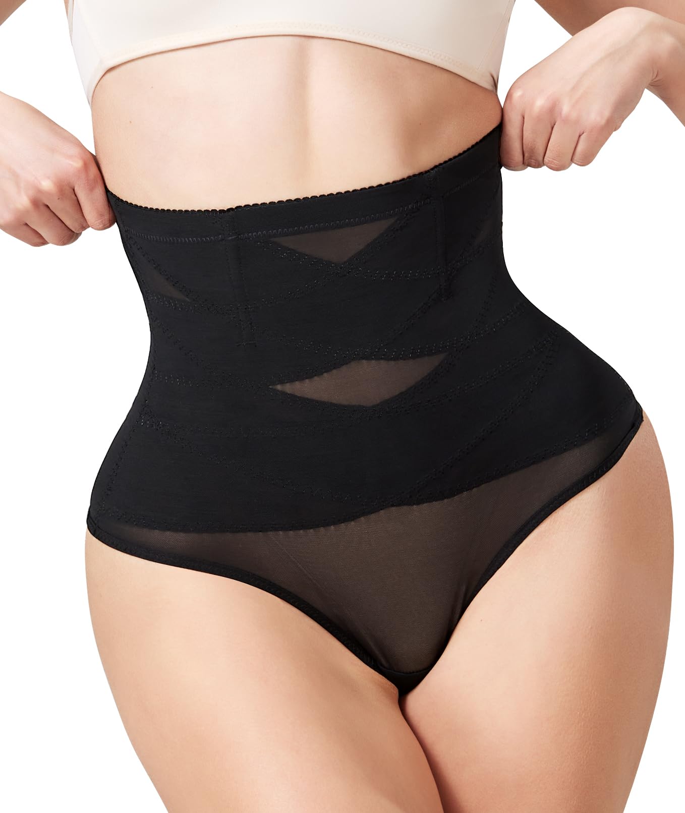 Mesh Shapewear for Women High Waisted Thong Shapewear Tummy Control, Faja Body Shaper,Women's Shaping Underwear
