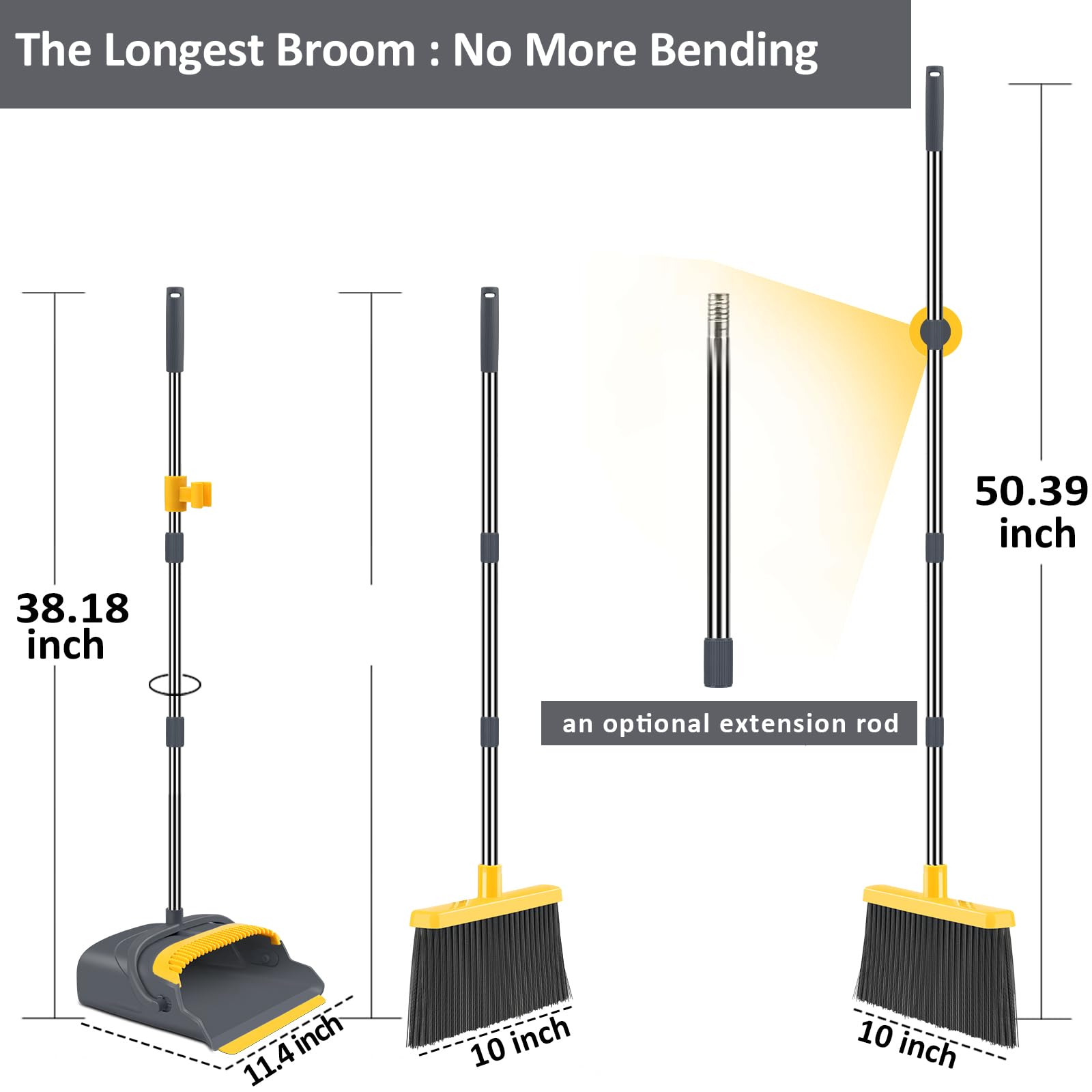 Indoor&Outdoor Broom and Dustpan Set