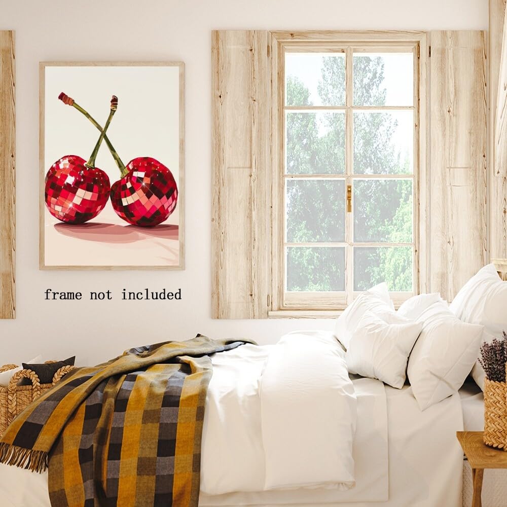 Disco Ball Fruits Canvas Print â€?Trendy Glam Wall Art