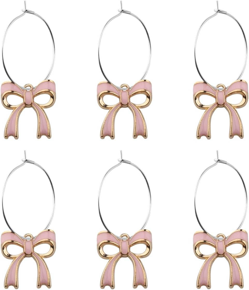 Wine Bow Charms Wine Glass Charms For Stem Glasses