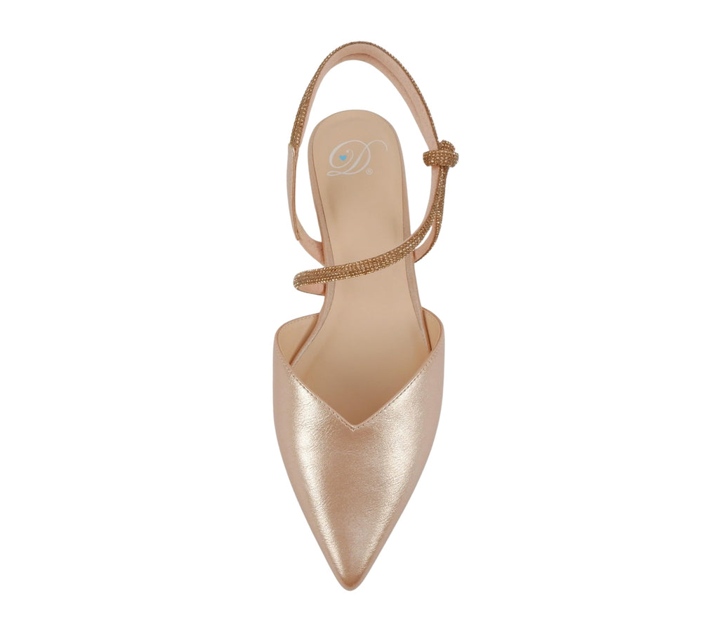 Women Pointed Toe Slingback Flat Bridal Dress Pumps