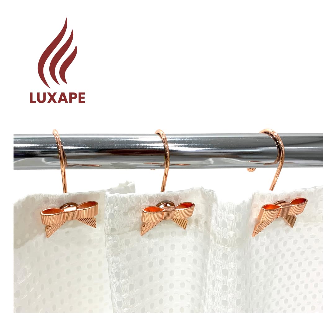 Decorative Bow Knot Curtain Hooks Shower Rings for Bathroom