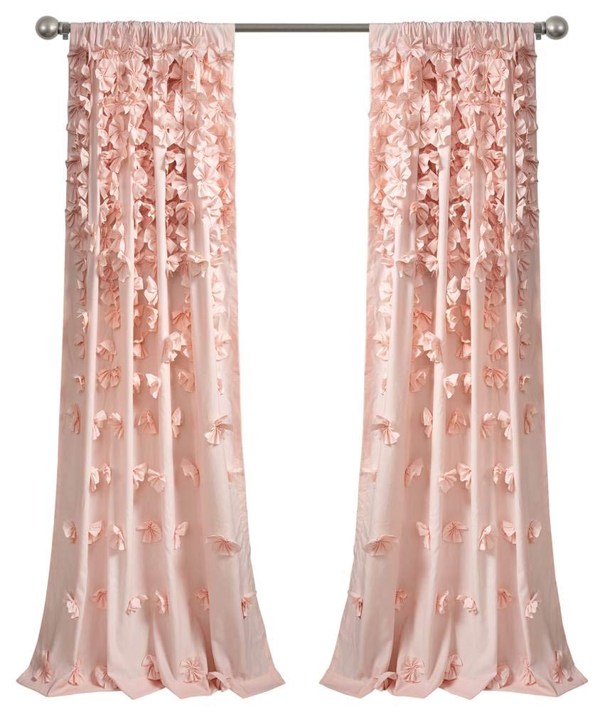 Charming Handmade Bow Details - Elegant Light Filtering Curtains