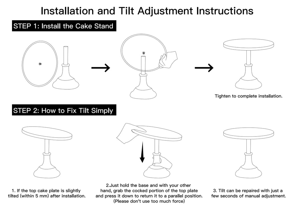 Cake Stand, Cake Stand Set Disc Diameter 8" 10" 12", Perfect Dessert Table Display Set, 3 Pcs