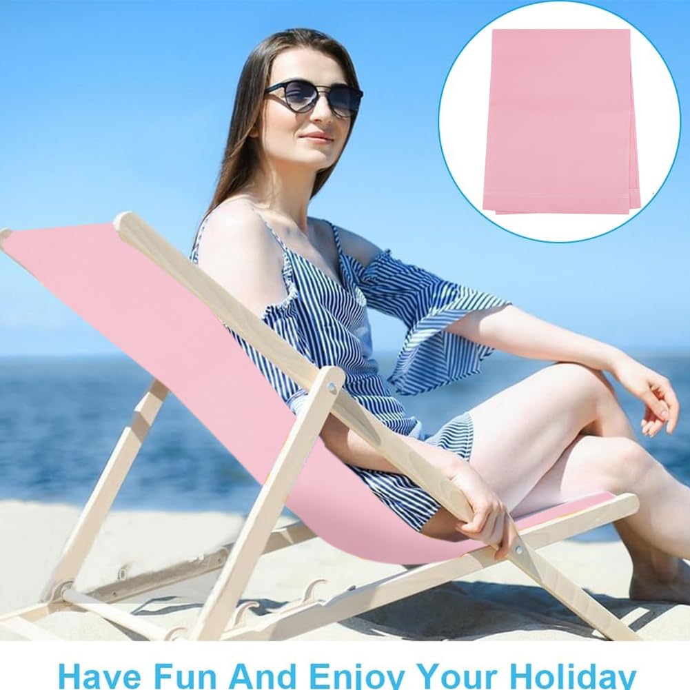 Cute 1pcs Beach Sling Chair Replacement Lawn Chair Webbing Chair Oxford Cloth 435 * 1165mm Outdoor Patio Foldable Chaise Lounge Chair Fabric