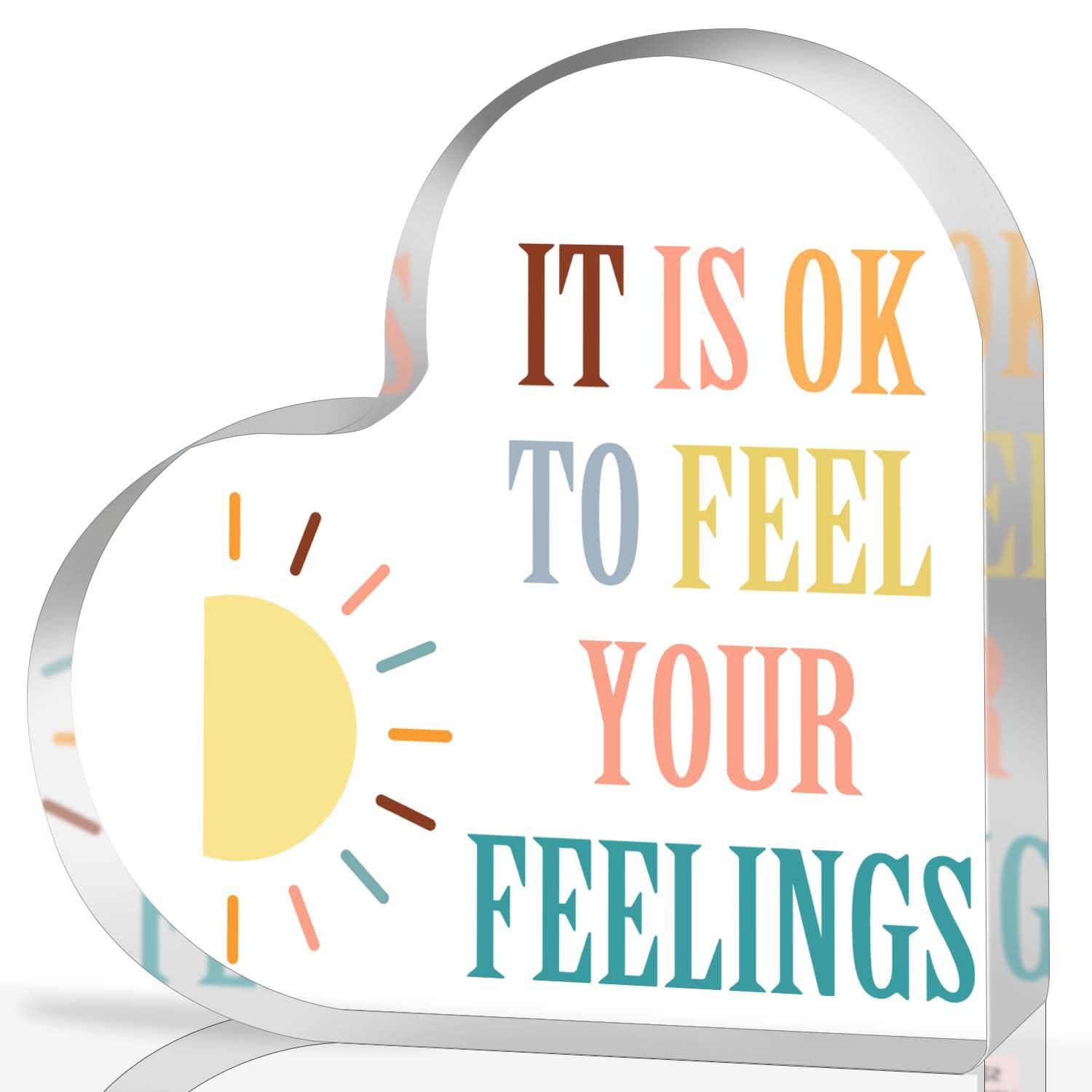 Note to Self Motivational Acrylic Heart Decor