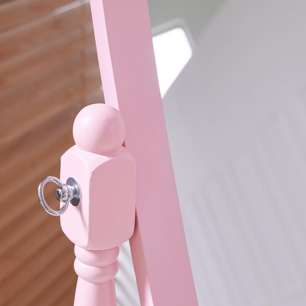 Wooden Antique Floor Free Standing Mirror/Traditional Style 60" Oval