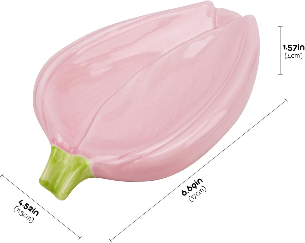 Ceramics Rose Soap Dish Holder