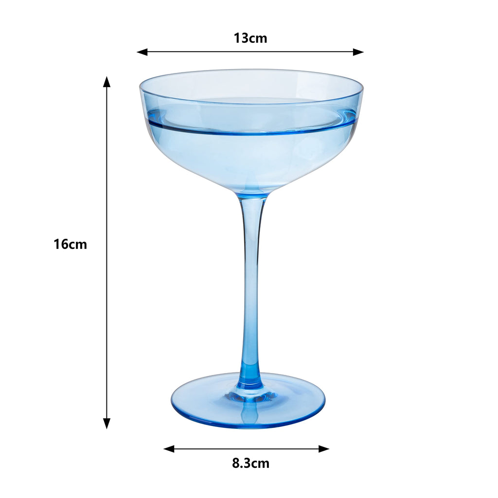 Colored Martini, Champagne and Cocktail Coupe Glass | 7oz