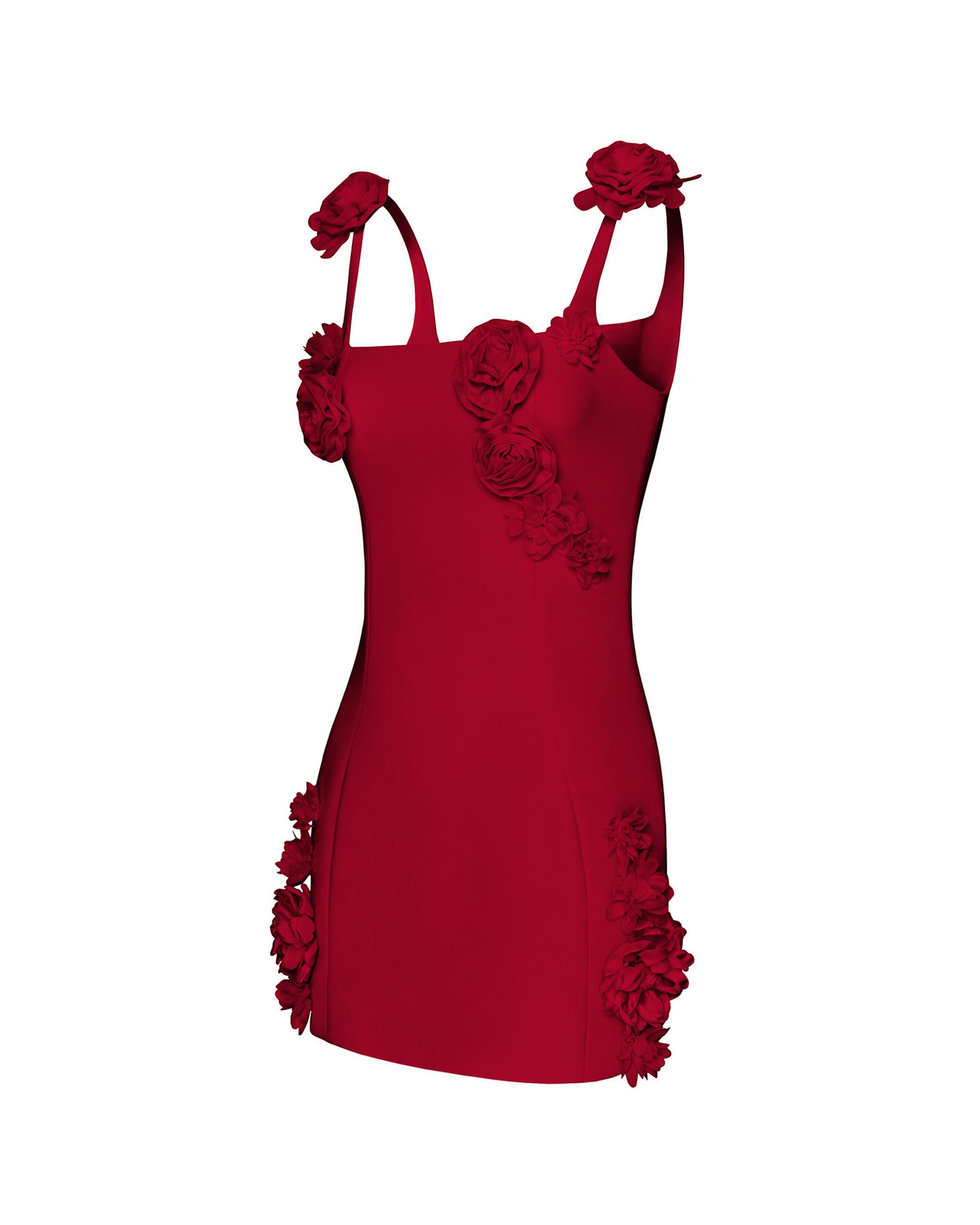 Women's Rosette Applique Mini Dress