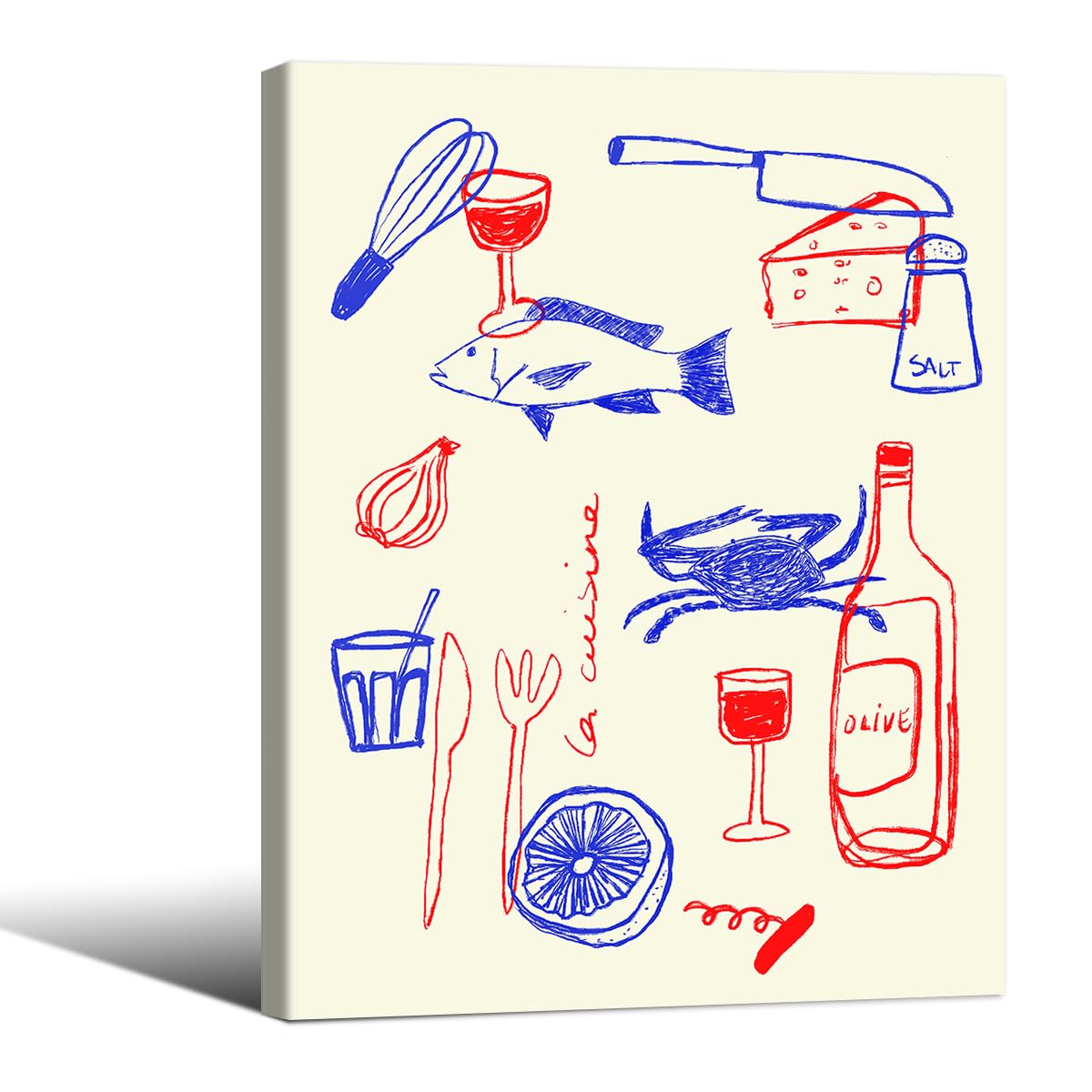 Modern Italian Kitchen Colorful Wall Art