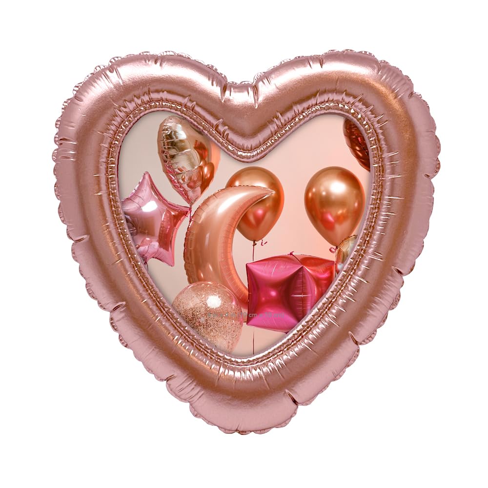 New Balloon Heart-shaped Picture Frame with Easel & Hook Home Décor
