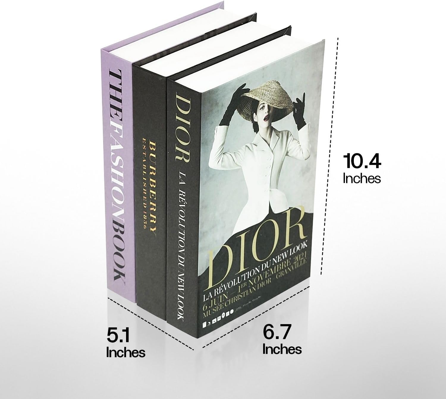 Coffee Table Decorative Books For Home Decor, Fake Books For Decoration, Aesthetic Bookshelf Decor for Living Room Office Bedroom, 3 Piece.