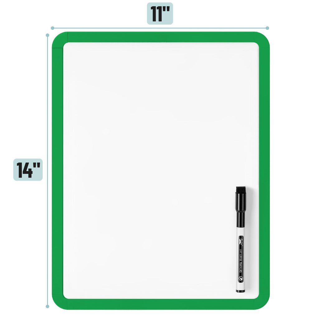 Dry Erase Board, 14â€?x 11â€?with a Black Dry Erase Marker Color Frame, Small White Board Dry Erase Whiteboard