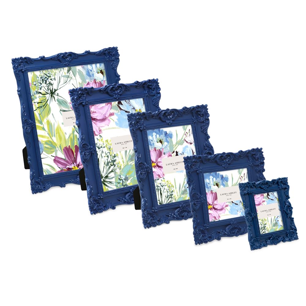 Resin Picture Frame â€?Handcrafted Floral Design with Easel for Tabletop and Wall Display