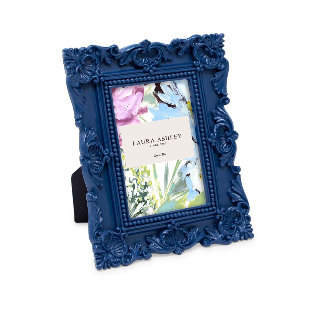 Resin Picture Frame â€?Handcrafted Floral Design with Easel for Tabletop and Wall Display