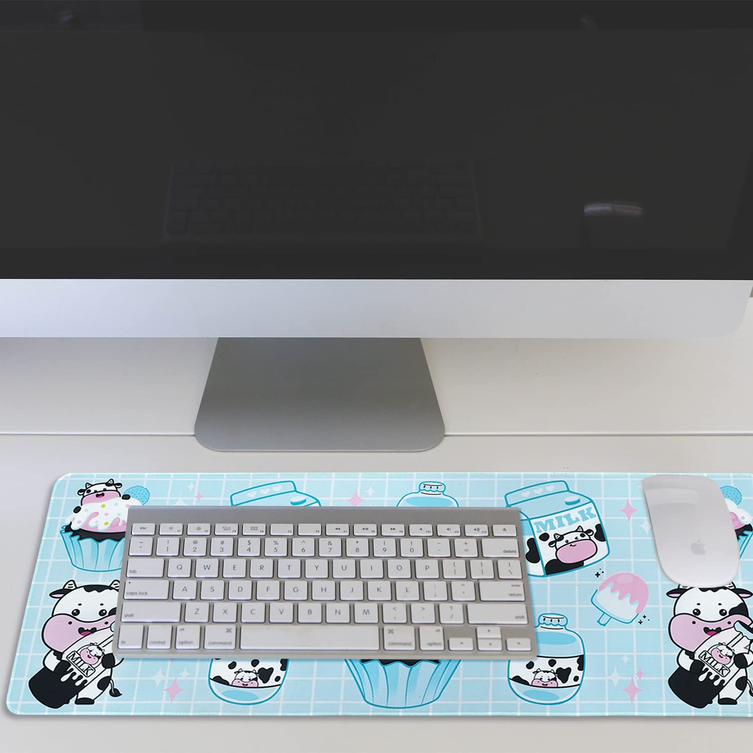 Kawaii Gaming Mouse Pad for Desk, Extended Large 31.5 X 11.8 Inch