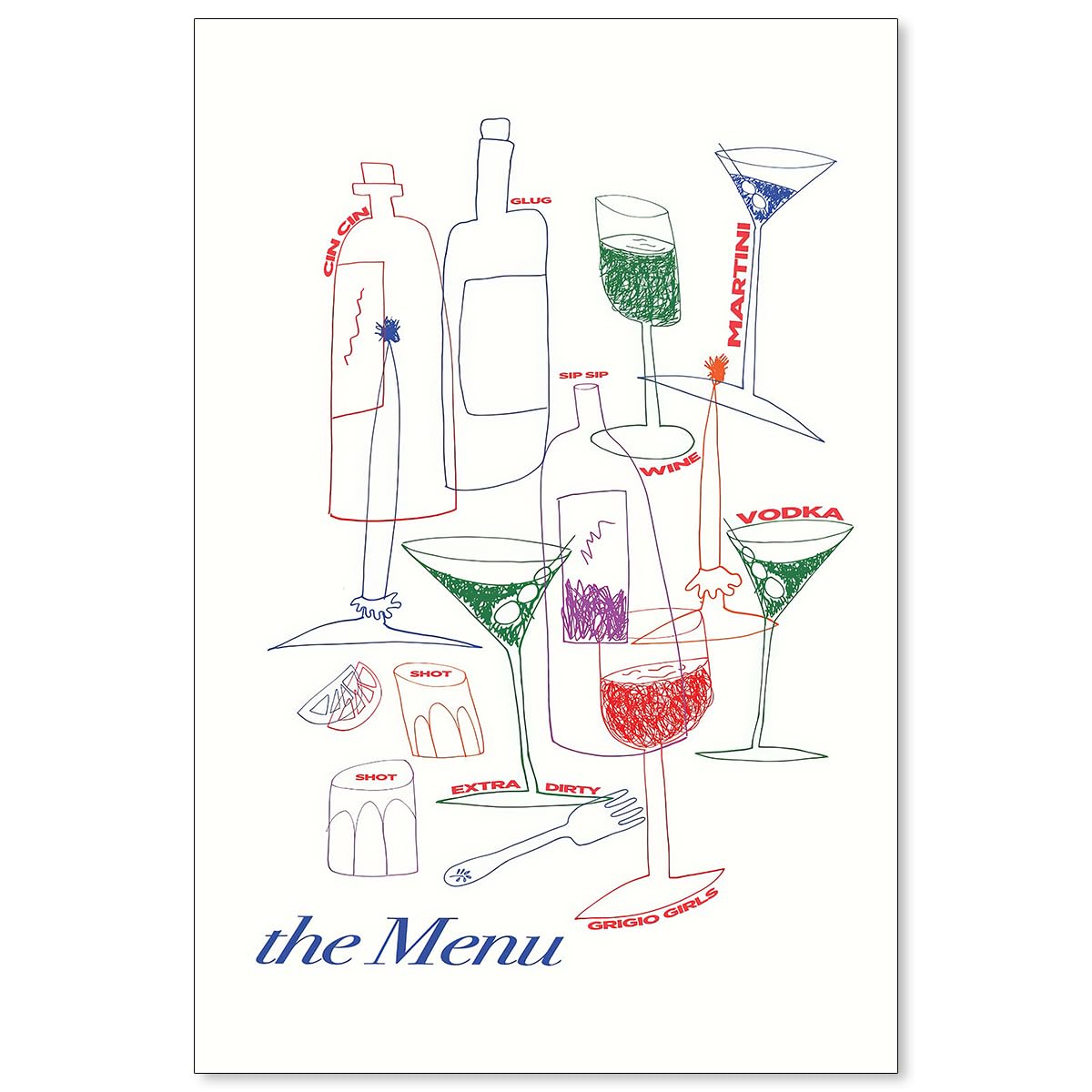 Modern Italian Kitchen Colorful Wall Art