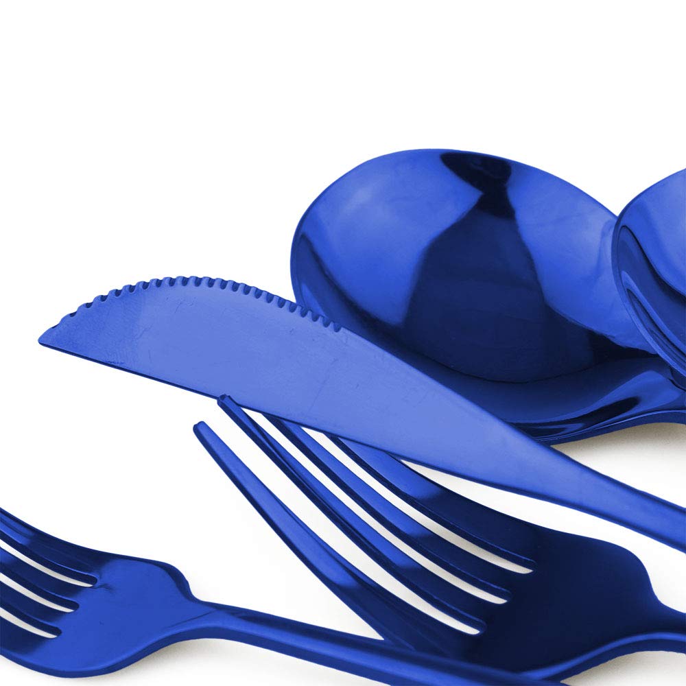 Stainless Steel Knife Fork Spoon Teaspoon Silverware Set, 24-Piece Flatware Set,