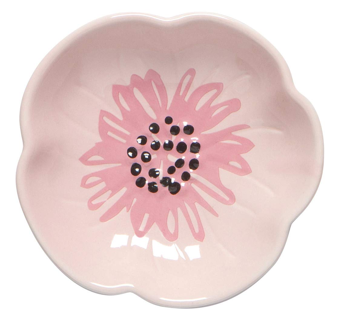 Flower Shaped Ceramic Pinch Bowl Set, Soy Sauce Dish, Set of 6