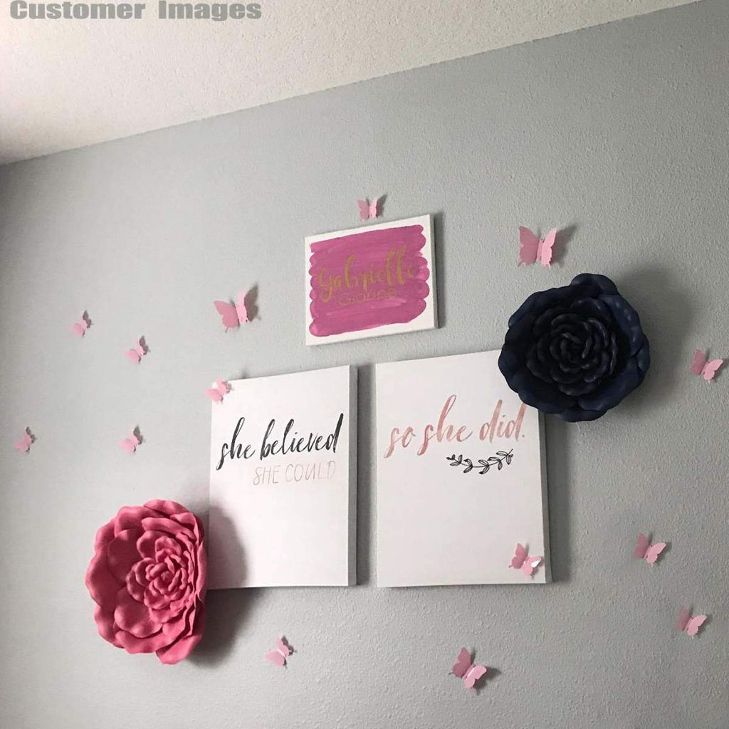 Removable 24pcs 3D Butterfly Mural Wall Stickers Decal