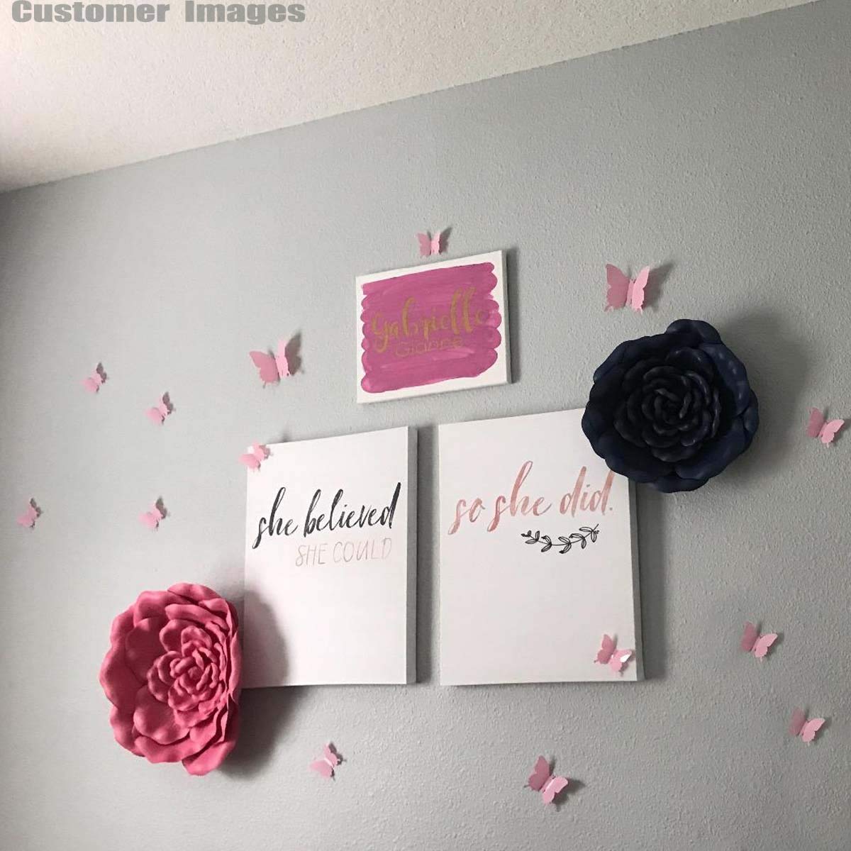 Removable 24pcs 3D Butterfly Mural Wall Stickers Decal