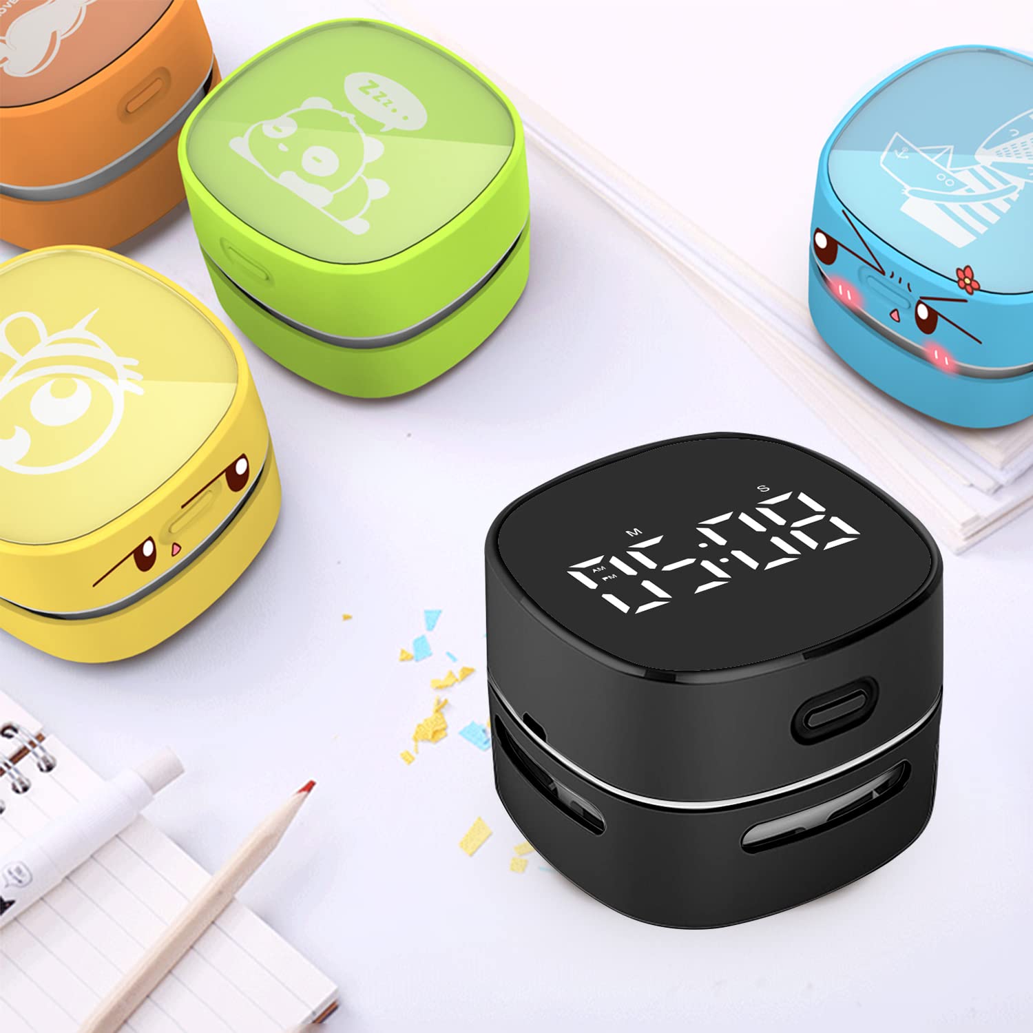 Desktop Vacuum Cleaner, Mini Table dust Sweeper Energy Saving, High Endurance up to 400 mins, Cordless & 360º Rotatable for Cleaning