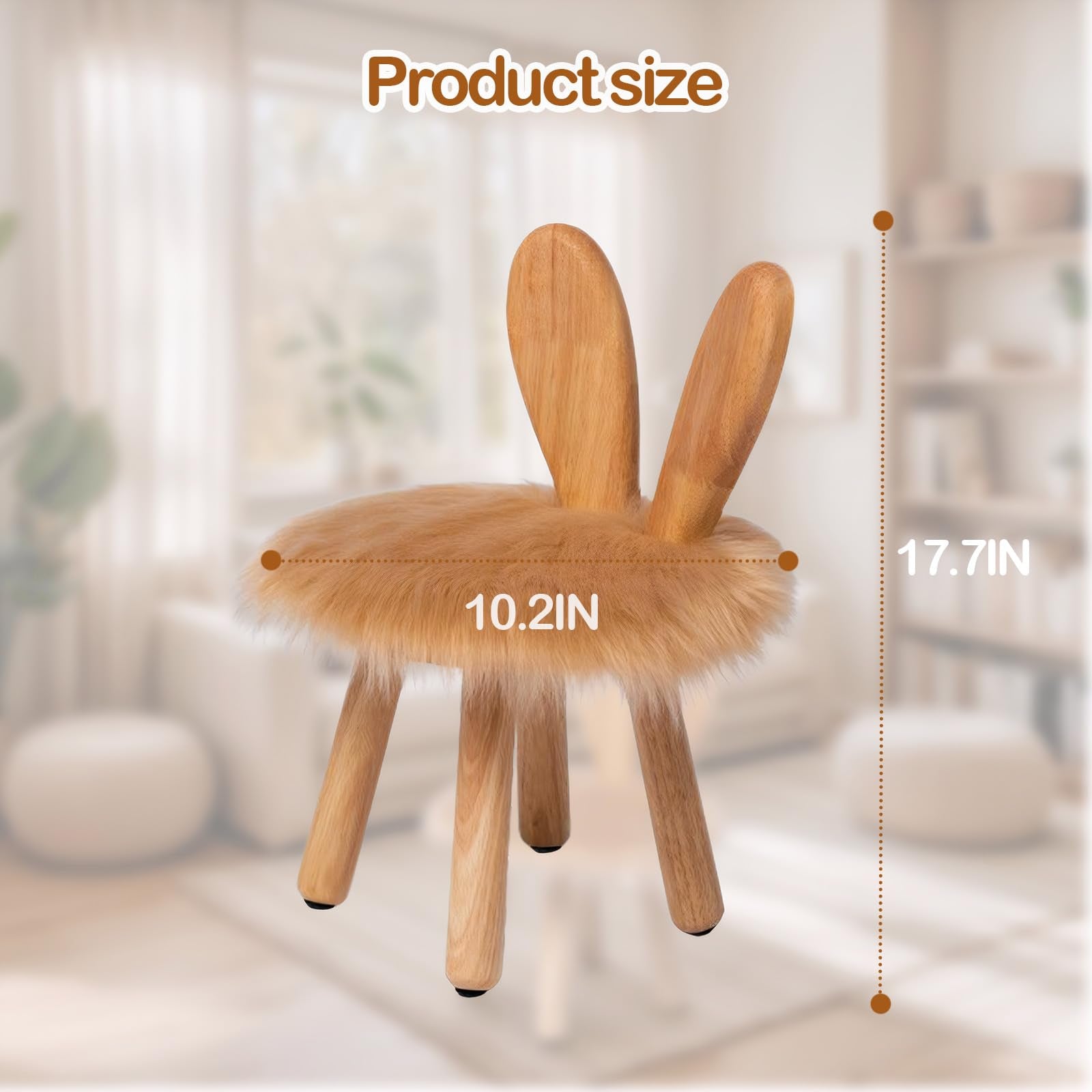 Wooden Toddler Chair Rabbit Stool