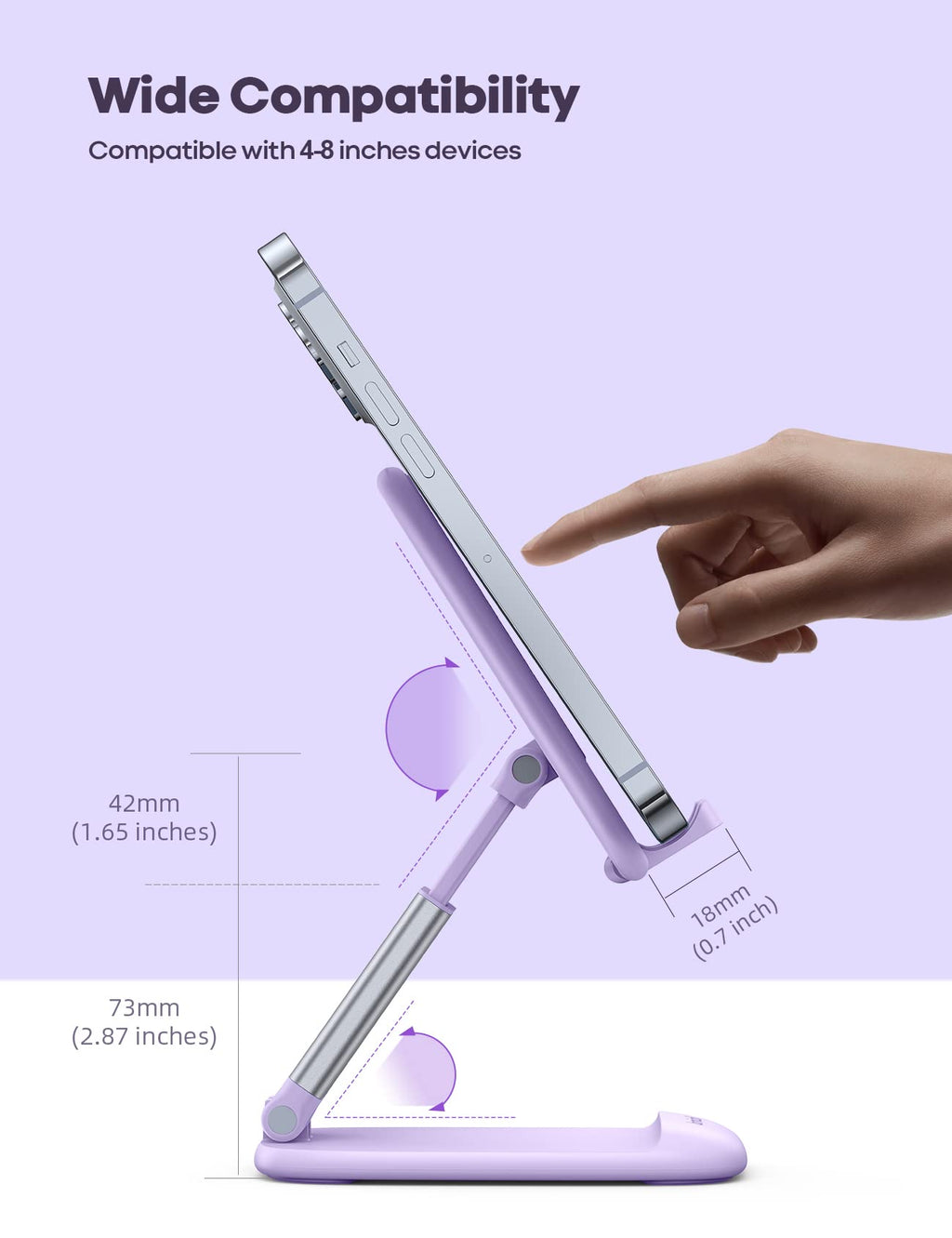 Phone Stand â€?Desktop Cell Phone Holder for Office Desk (4-8")