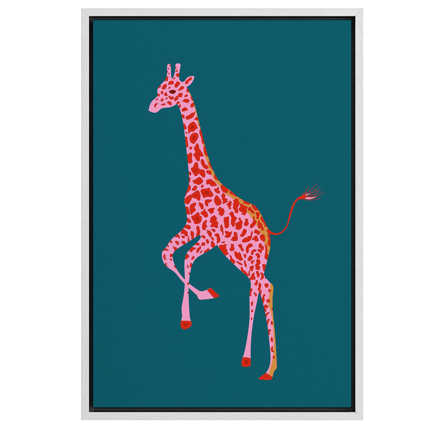 Framed Multicolored Disco Ball Canvas Print â€?Preppy Wall Art for Living Room, Bedroom, or Office